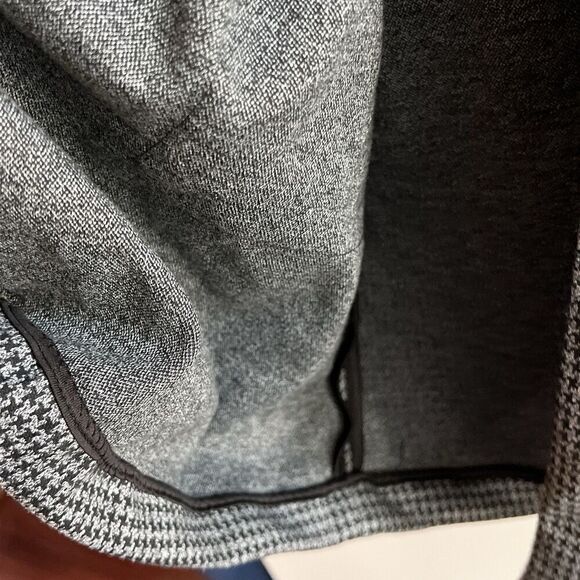 Philosophy Plaid Check Duster Jacket Coat Size 1X XL Gray Black Classic Long - Picture 5 of 6